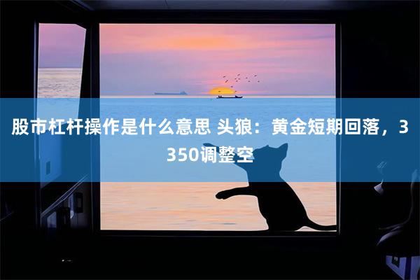 股市杠杆操作是什么意思 头狼：黄金短期回落，3350调整空