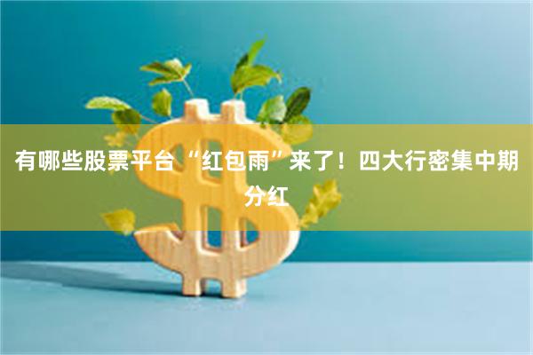 有哪些股票平台 “红包雨”来了！四大行密集中期分红
